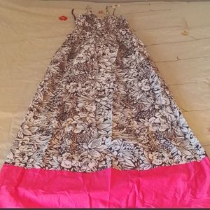 Tropical print floor length dress- Aeropostale